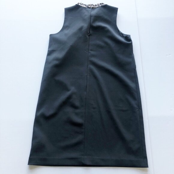 ANN TAYLOR Sequin Rhinestone Collar Gray Shift Dress Womens 12 - Picture 3 of 9